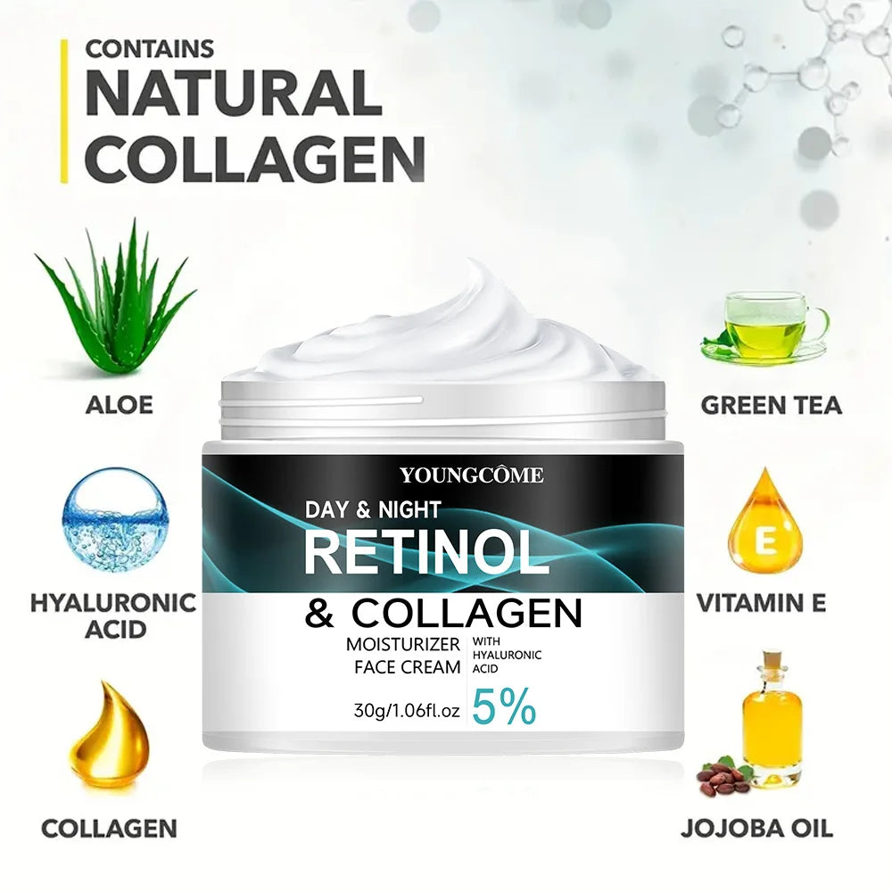 Crema Facial AntiAcne Retinol & Colágeno 5% | Reafirma e Hidrata
